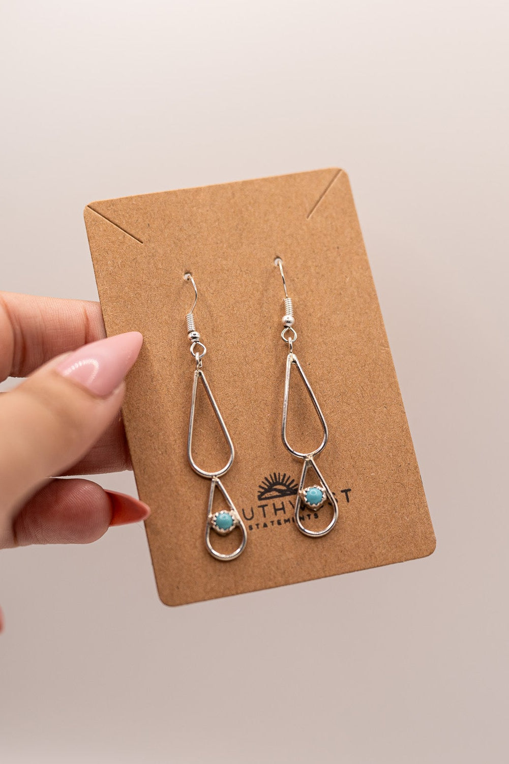 Silver teardrop earrings