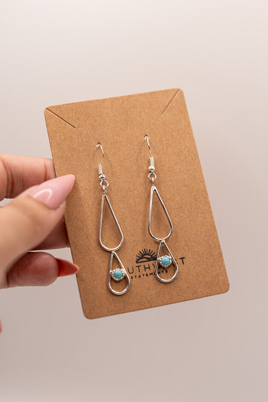 Silver teardrop earrings