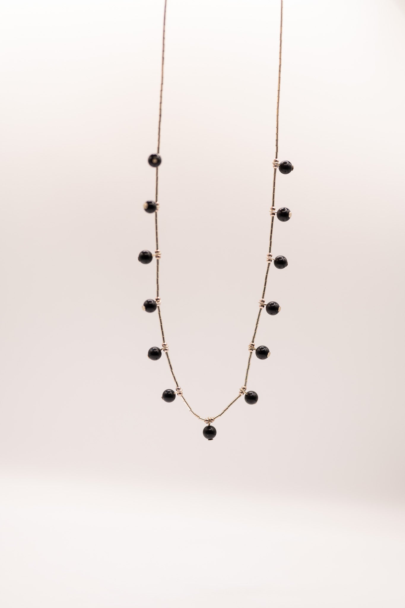 Black Onyx Bead Necklace