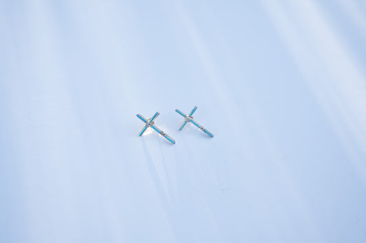 Zuni Turquoise Cross Earrings