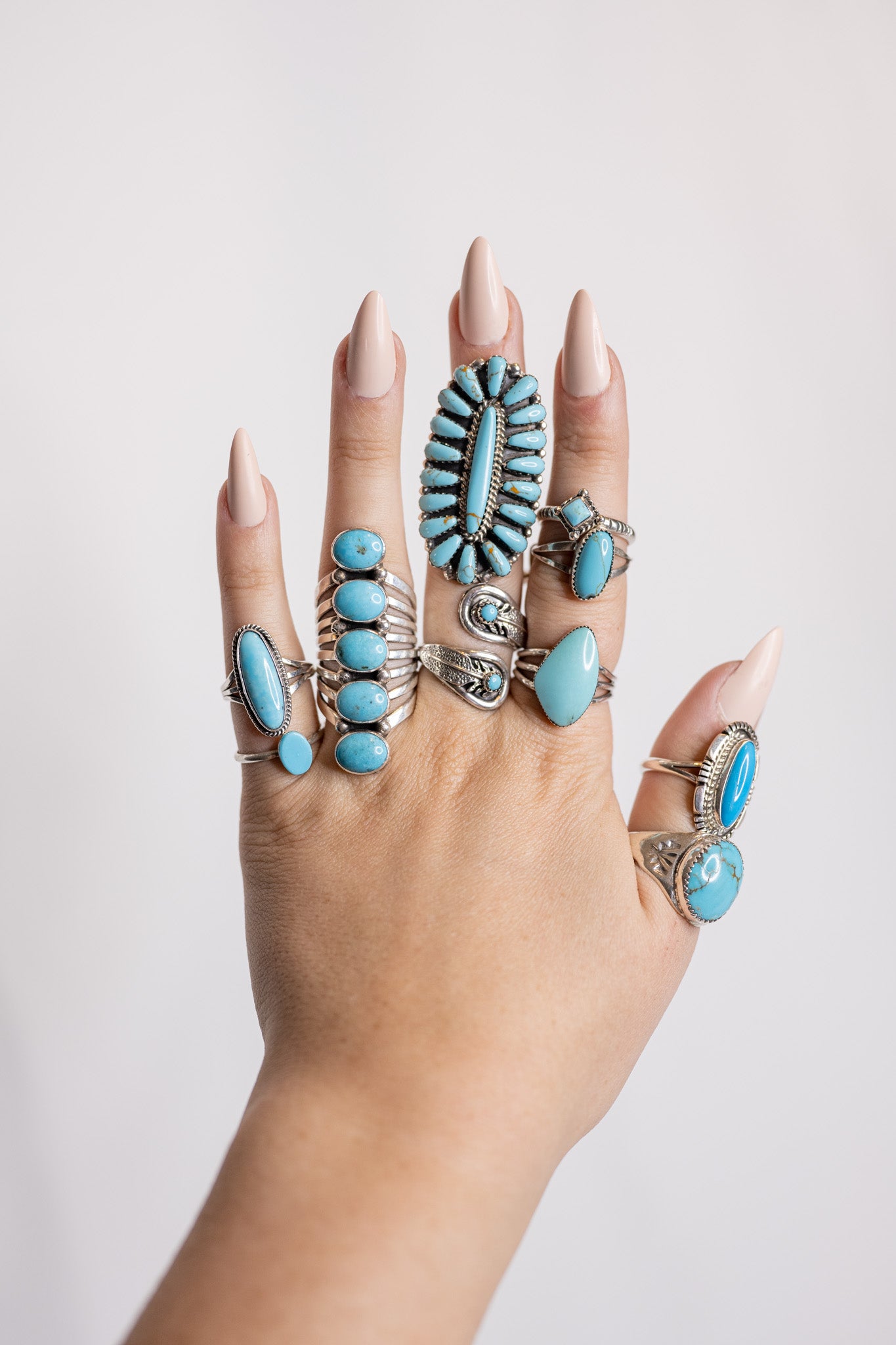 BACK IN STOCK | Five Stone Turquoise Ring | Size 8 & 6