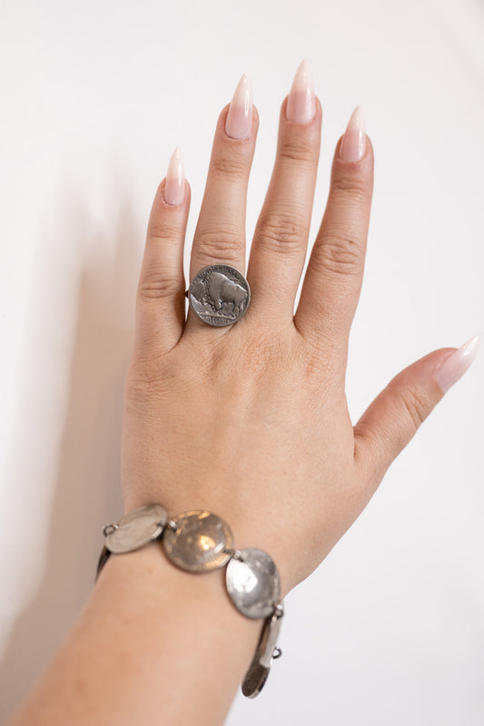 Buffalo Nickel Coin Ring | size 8