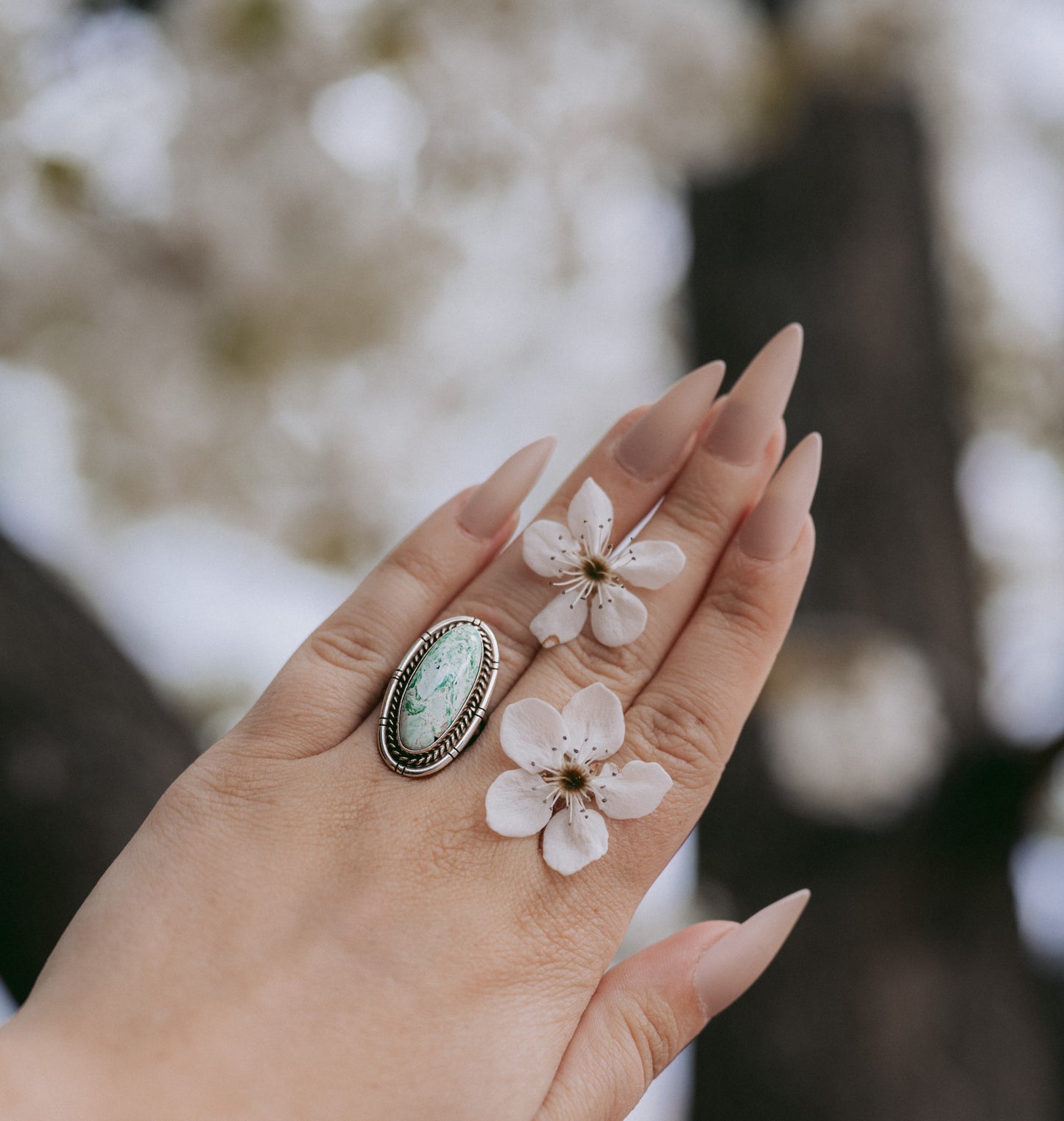 Oval Sonoran Turquoise Ring | Size 8.5