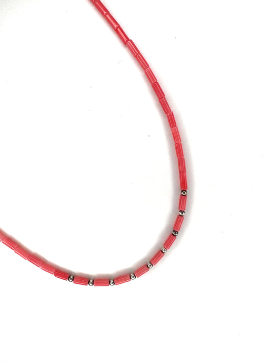Pink Shell Bead Necklace