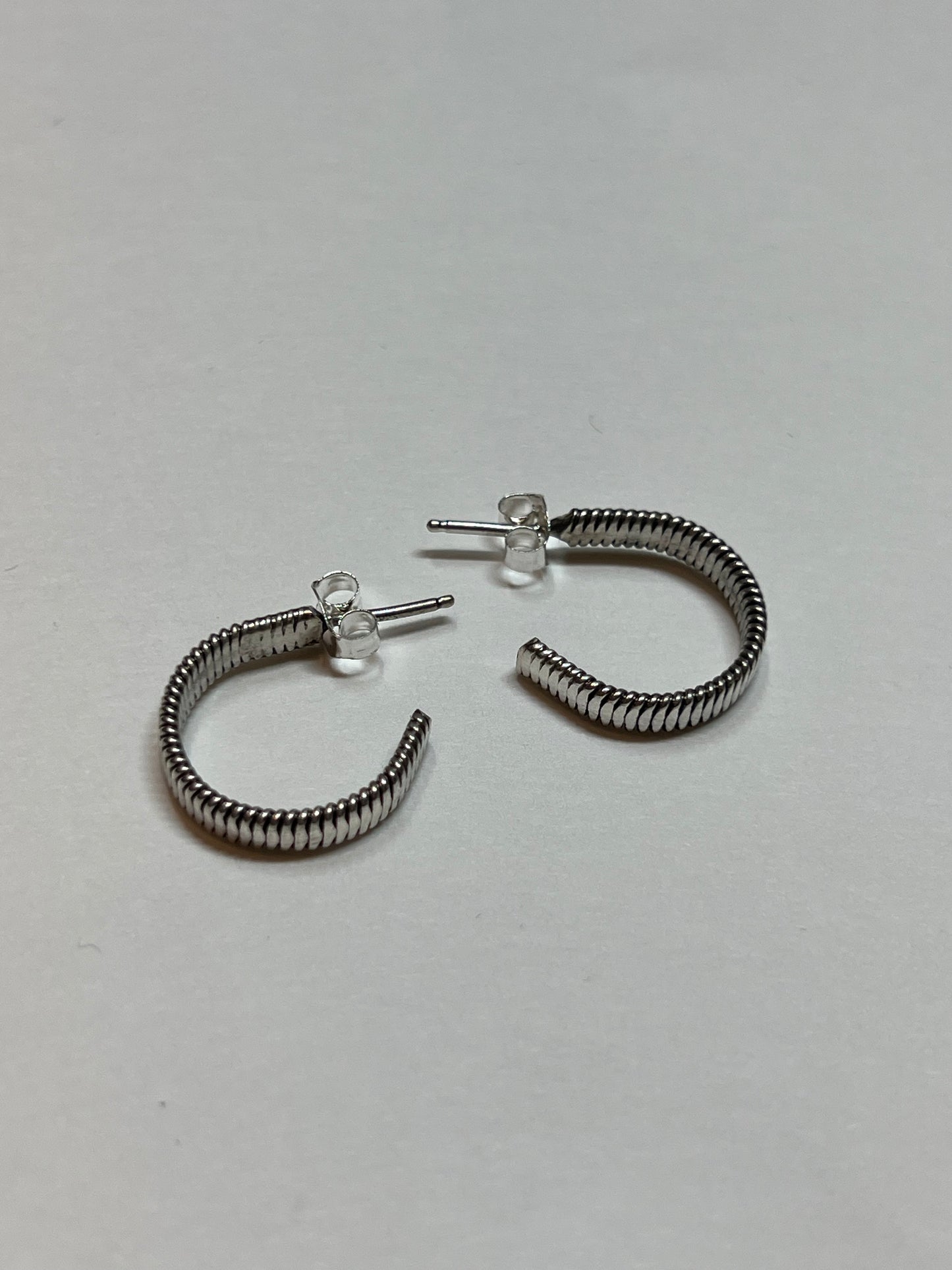 Navajo Silver Hoop Earrings