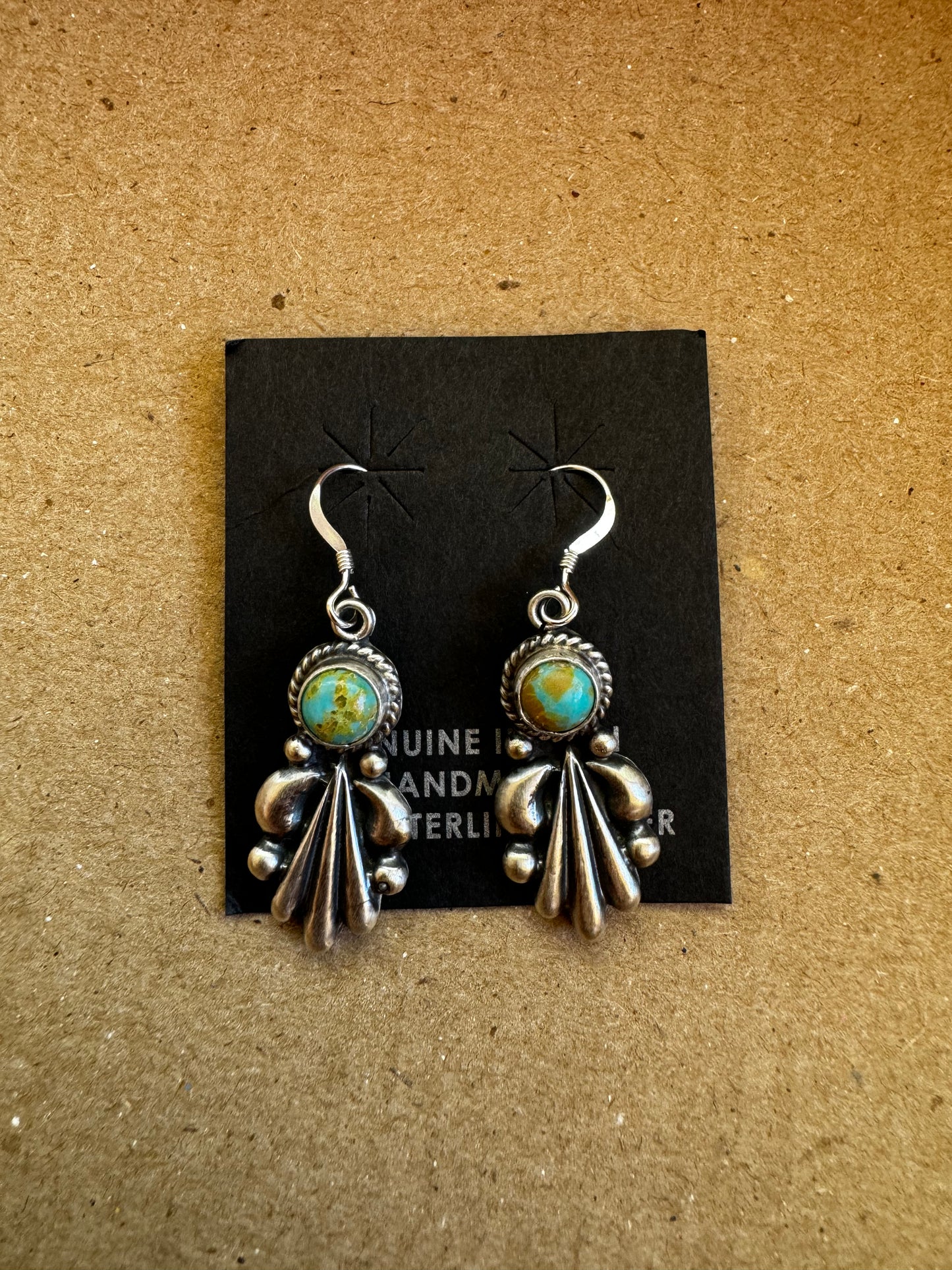 Turquoise and Silver Drop Earrings