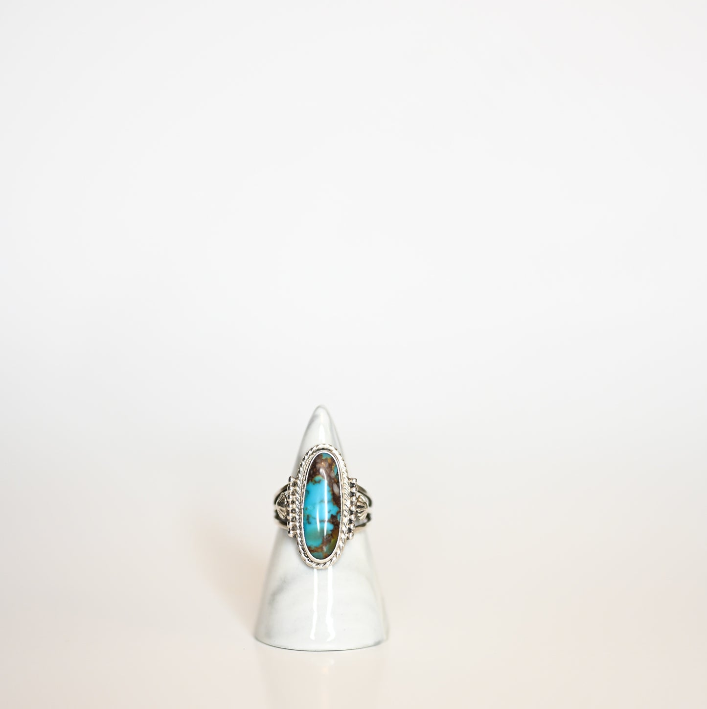 Handmade Navajo Turquoise Ring | Size 8.5