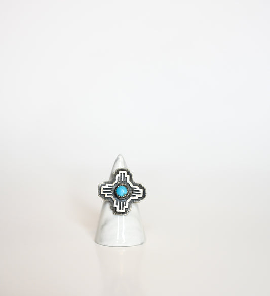 Kingman Turquoise Ring ZIA | Size 6.5, 7.5, 9