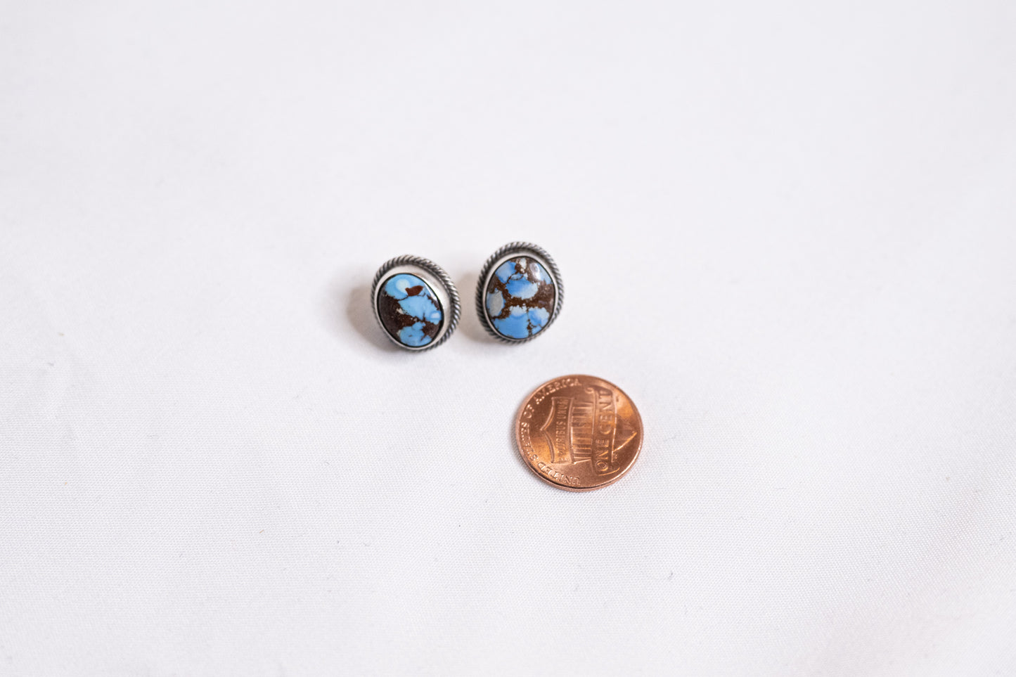 Golden Hill Turquoise Stud Earrings