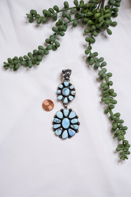 Golden Hills Turquoise Pendant by Tim Smith