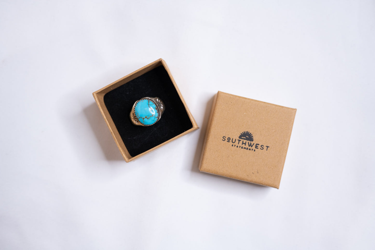 Mens Turquoise Stone Ring | Size 11