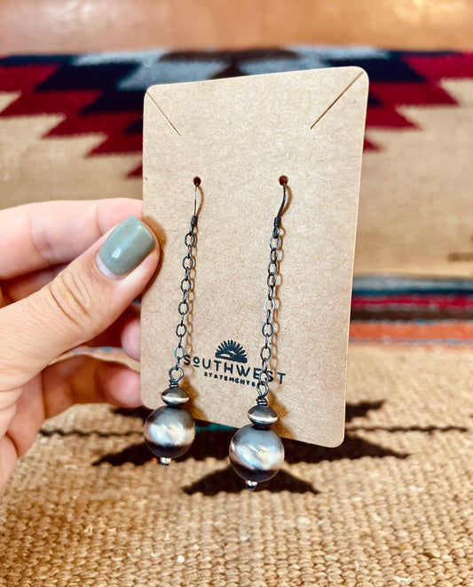 Navajo Pearl Drop Earrings