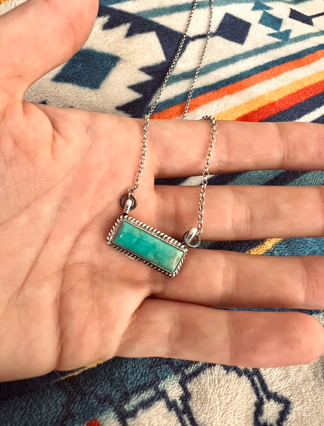 Turquoise Bar Necklace