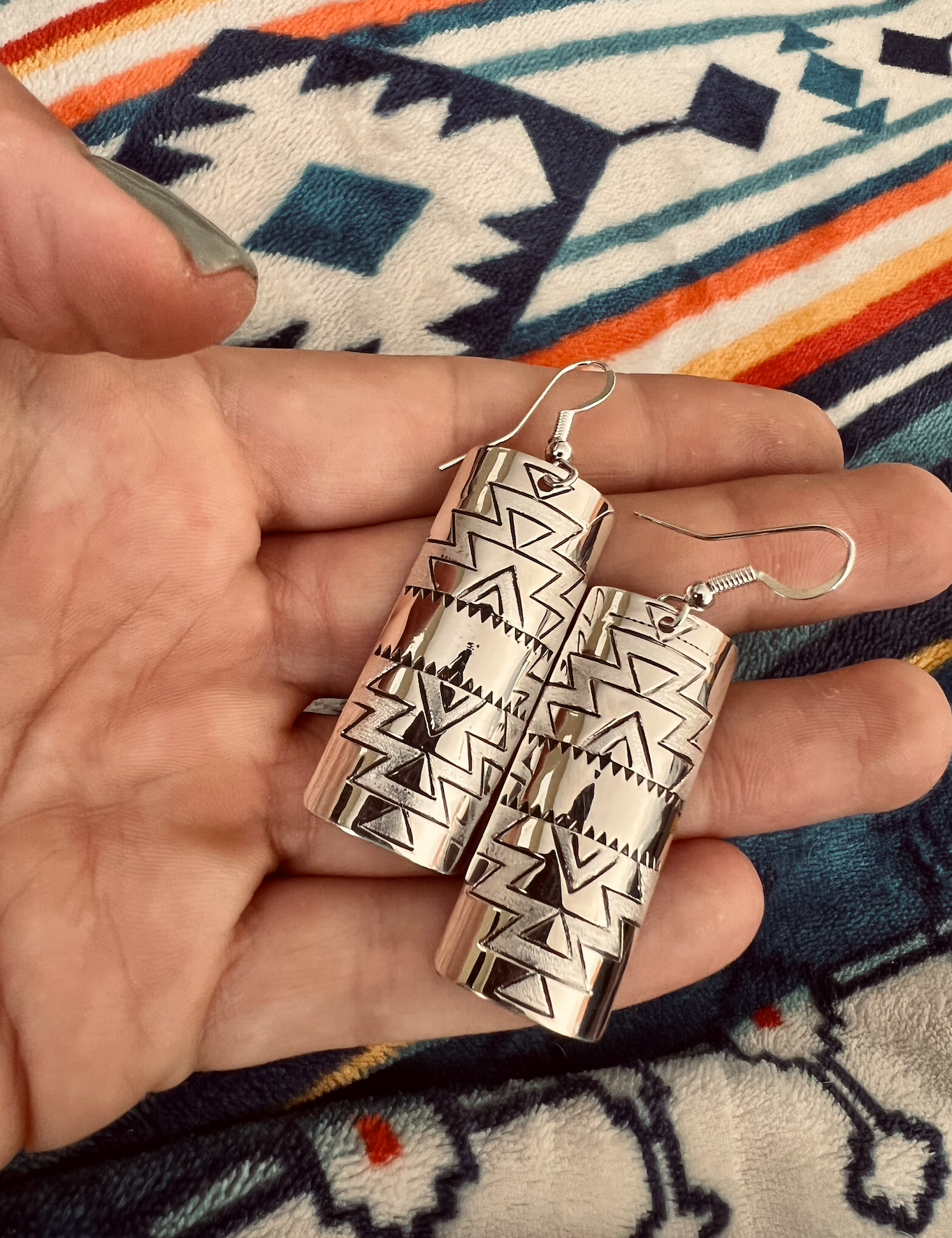 Navajo sterling silver earrings