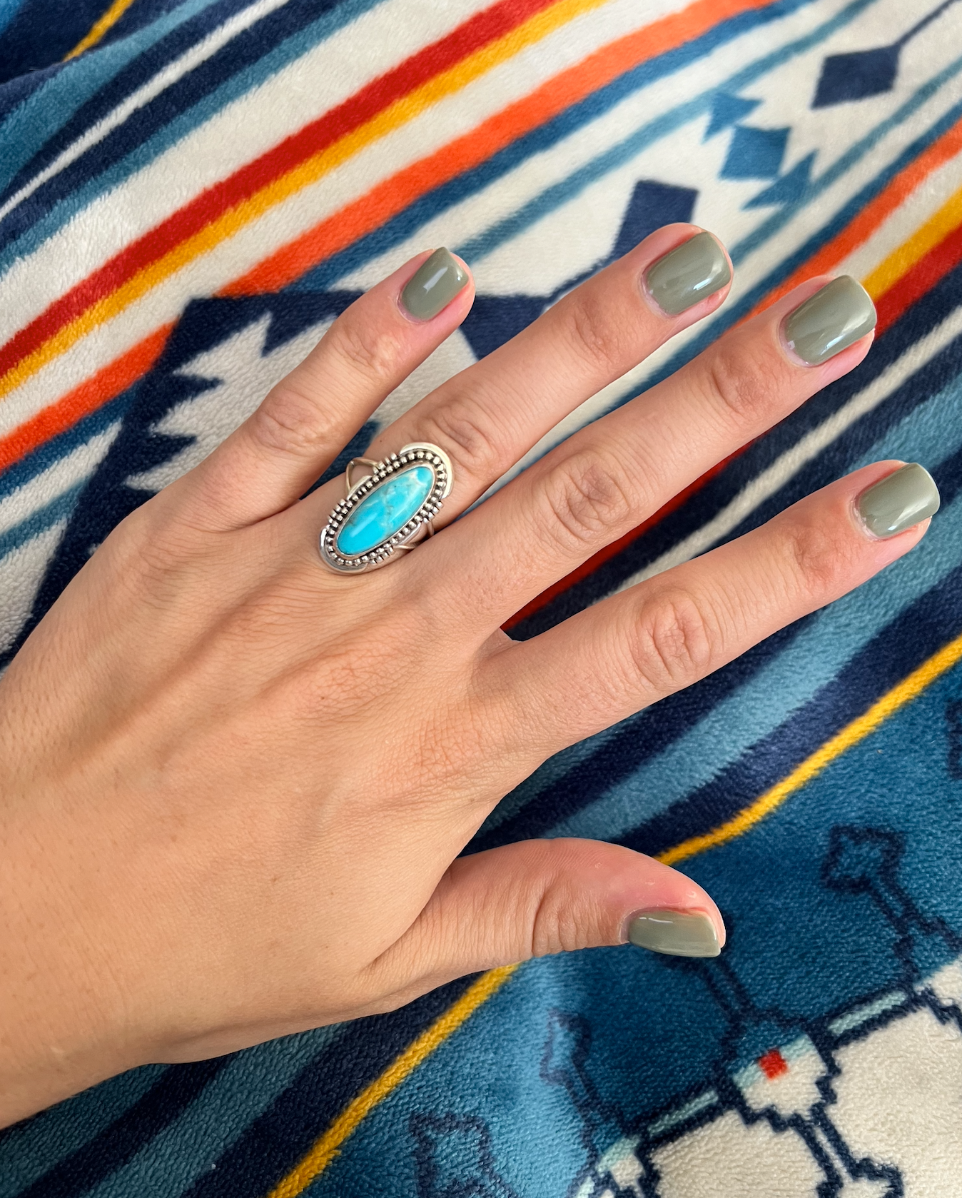 Kingman Turquoise Ring | Size 7