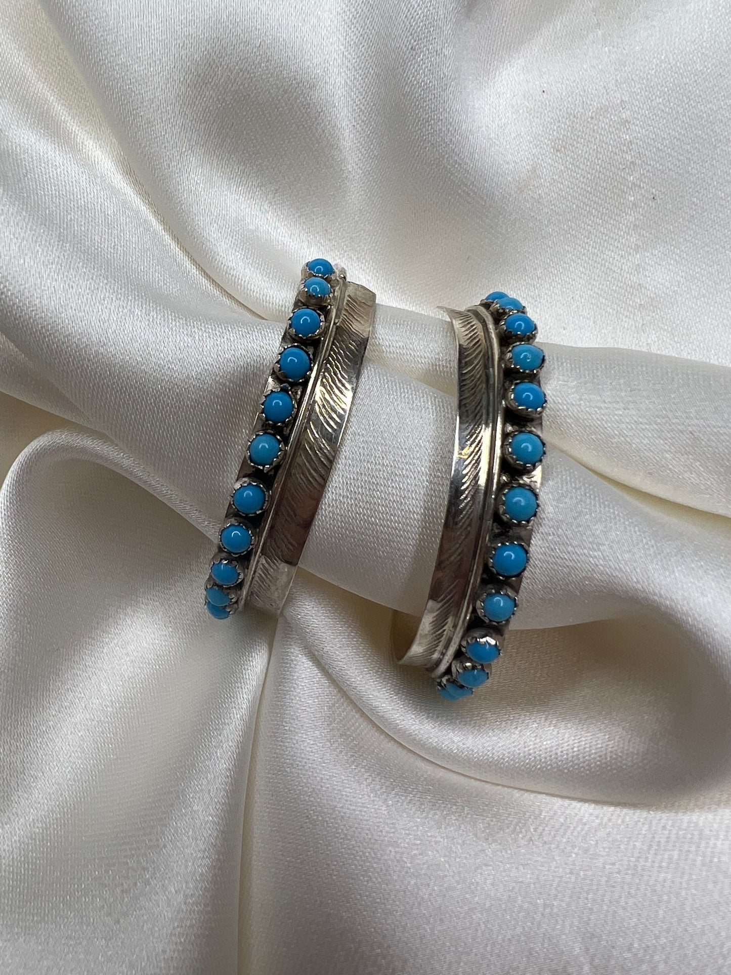 Kingman Turquoise | Silver Hoop Earrings *BACK IN STOCK*