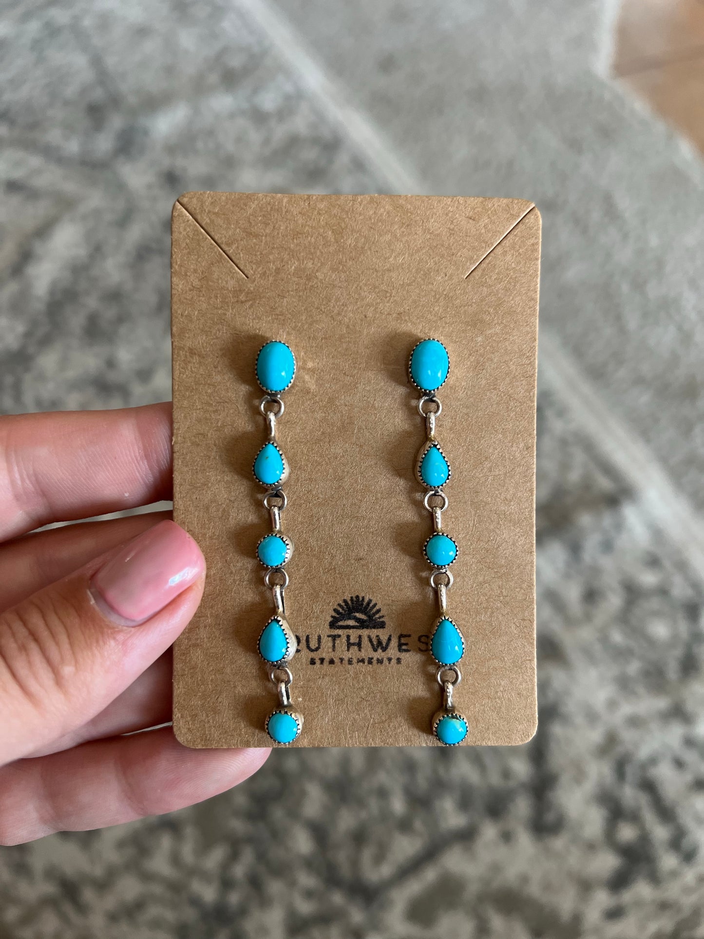 Sleeping Beauty Turquoise Drop Earrings