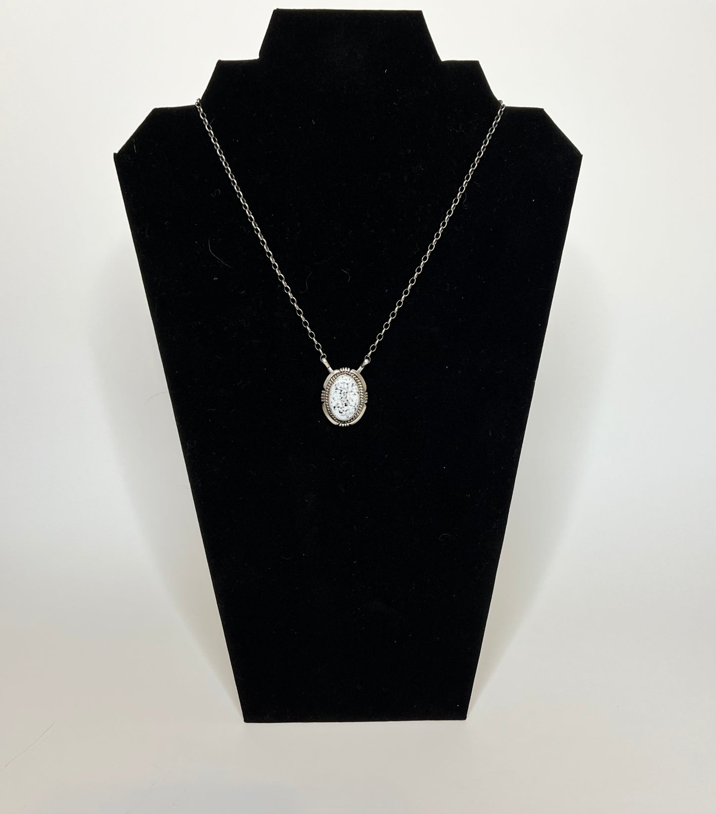 White Buffalo Pendant Chain Necklace