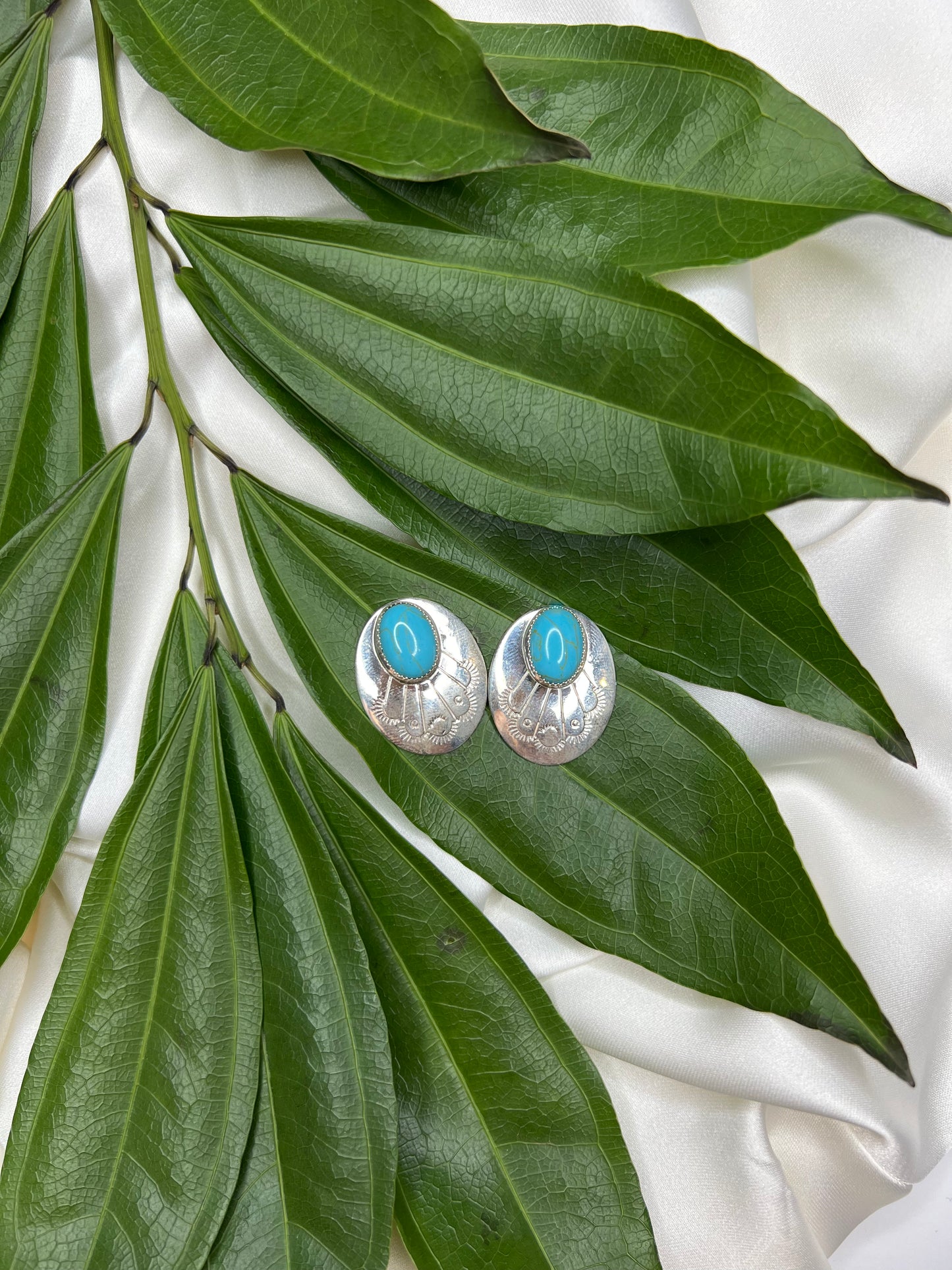 Kingman Turquoise | Silver Earrings