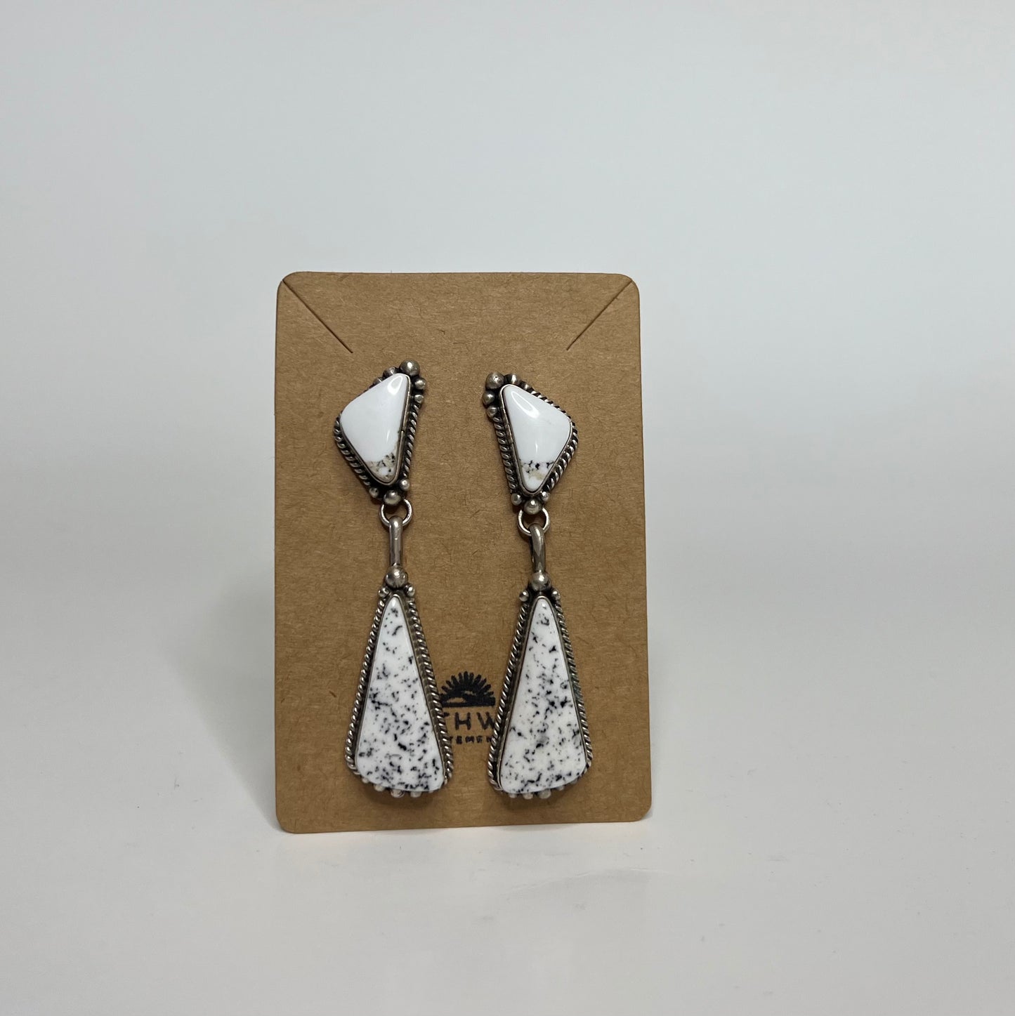 White Buffalo Drop Earrings