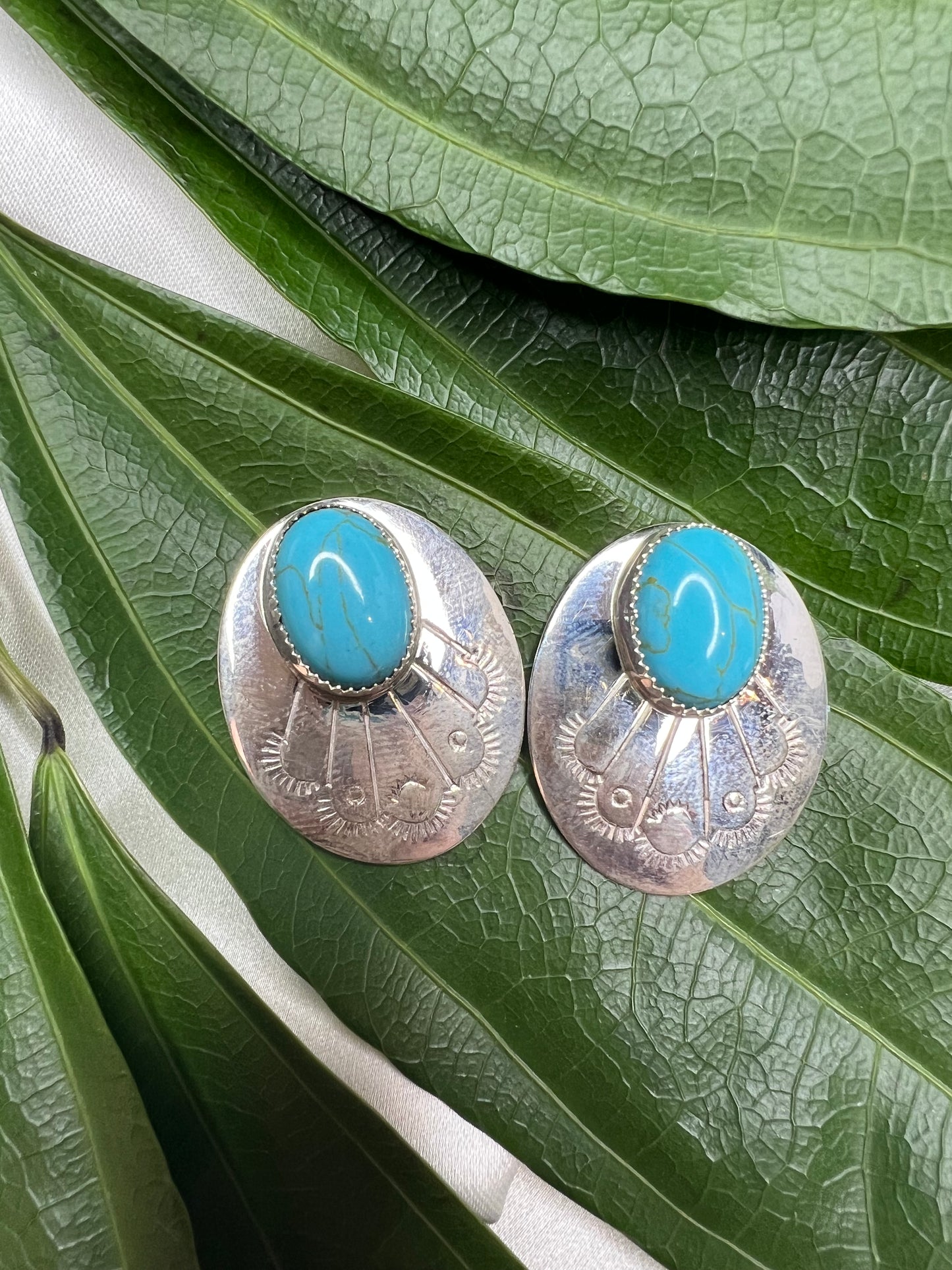 Kingman Turquoise | Silver Earrings